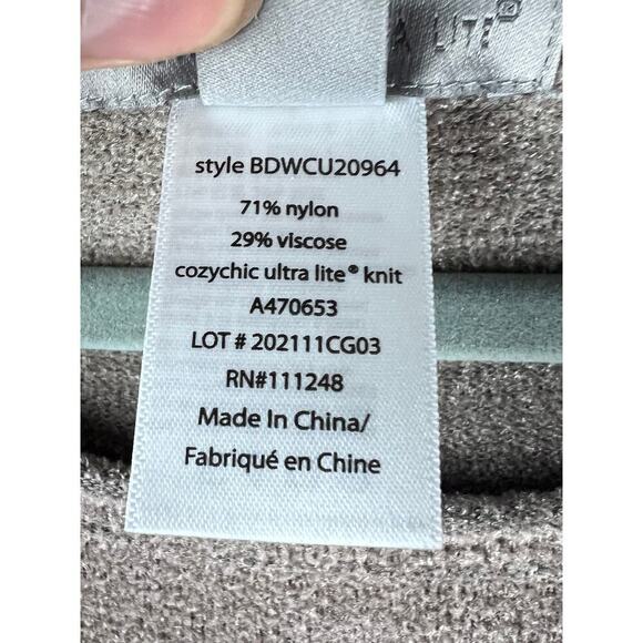 Barefoot Dreams CozyChic Women's Long Sleeve Sweater Gray XS - Picture 4 of 5